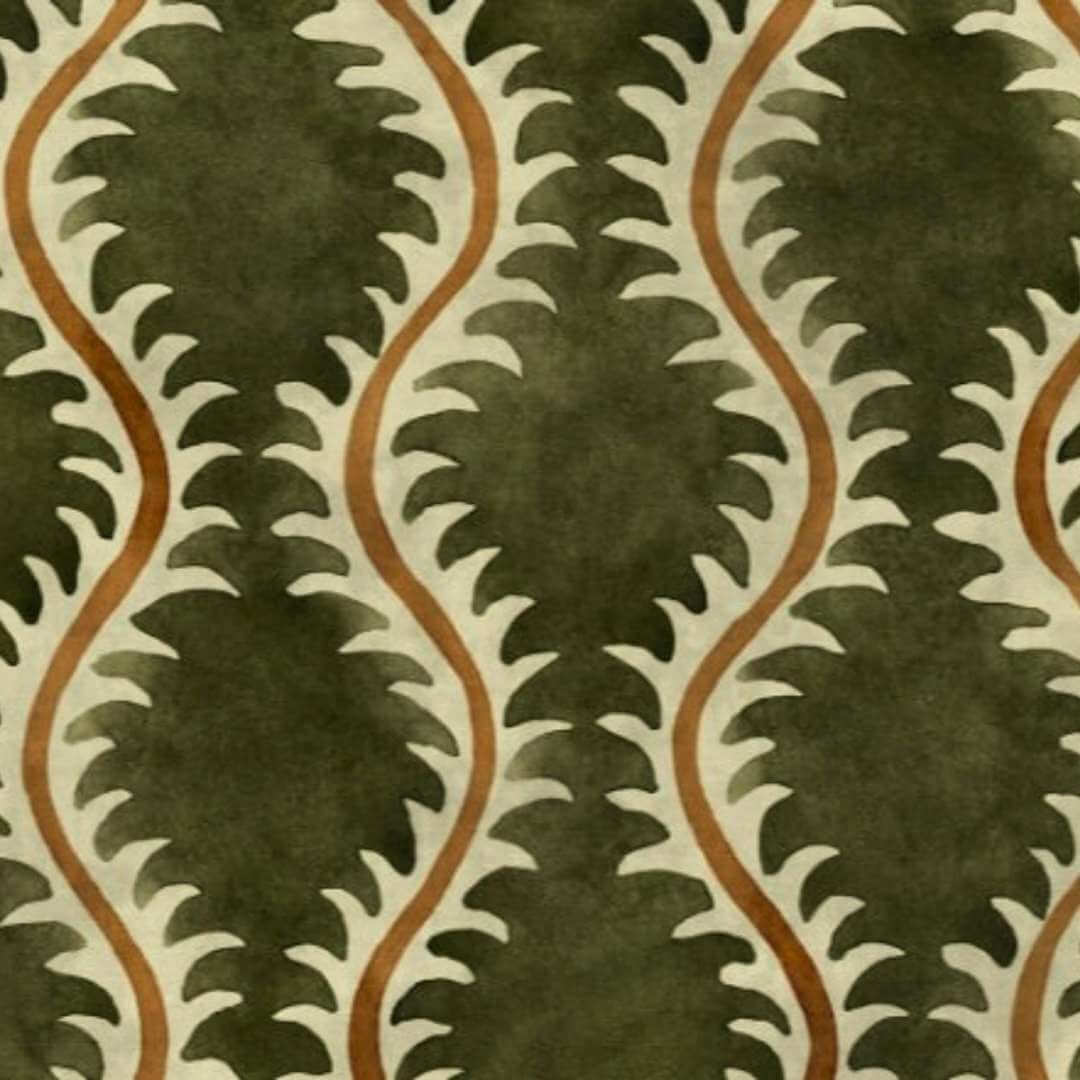 Linwood Helter Skelter moss velvet