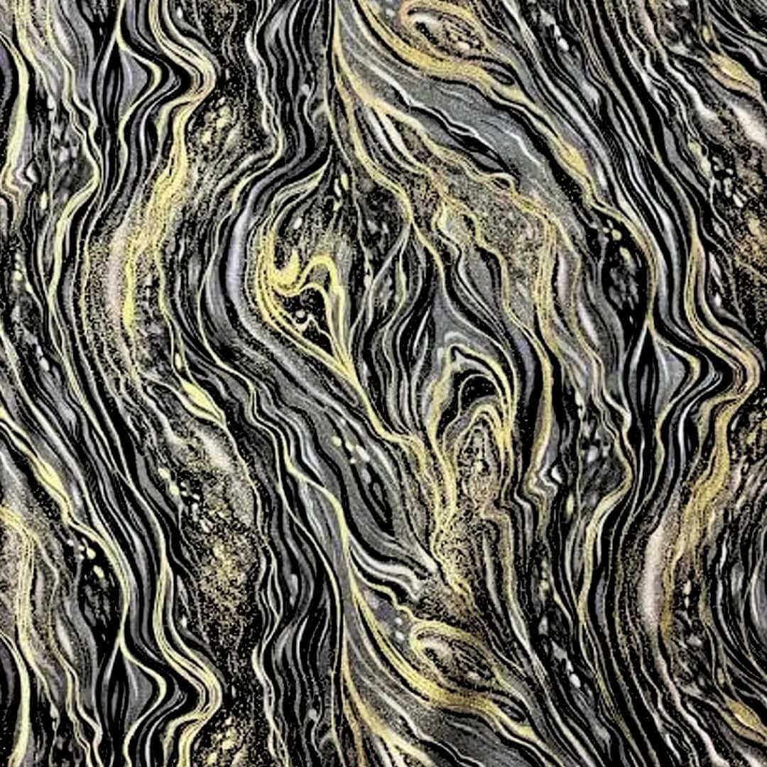 marbled fabric pattern in shades of grey, silver and gold