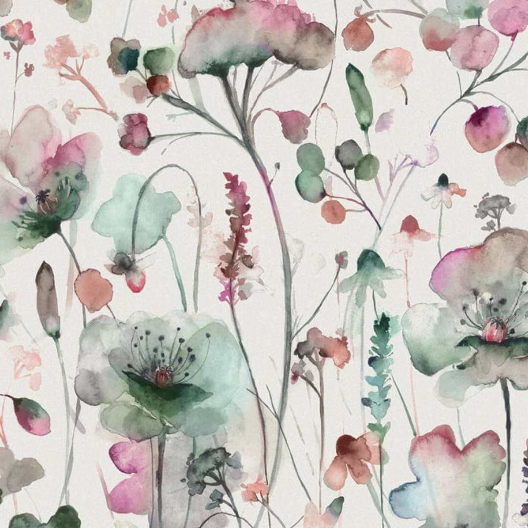 watercolour style floral fabric by voyage maison