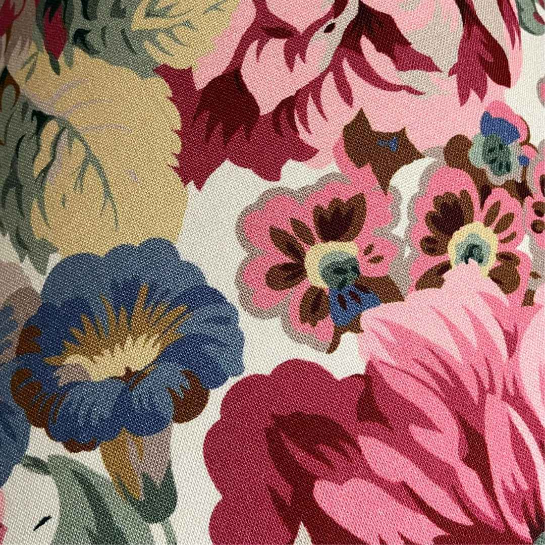 Sanderson rose and peony fabric detail