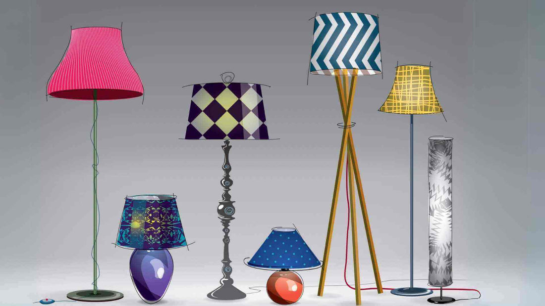 collection of different size lampshades 