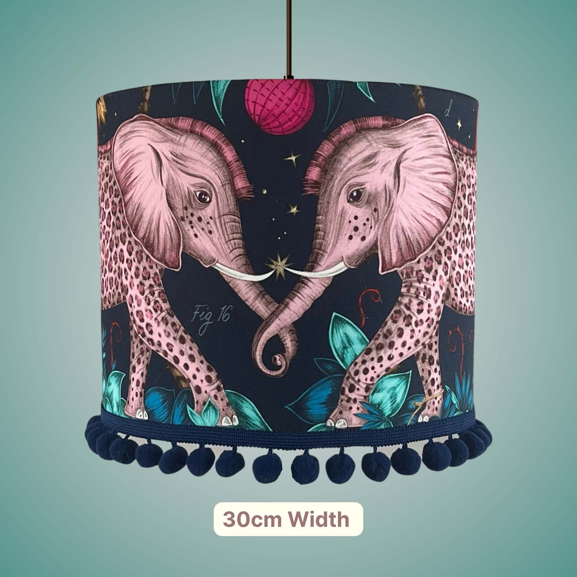 Emma J Shipley zambezi elephants Lampshade 30cm size 