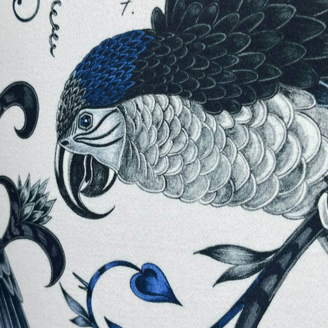 Emma J Shipley Audubon Fabric close up of parott