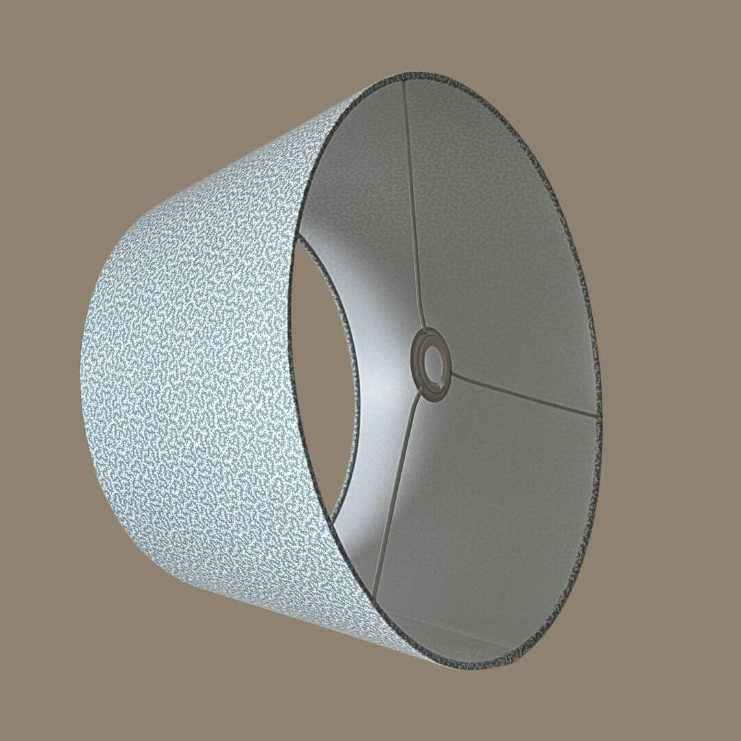 Empire conical lampshade in Ian Sanderson Petra fabric in Chalk Blue 