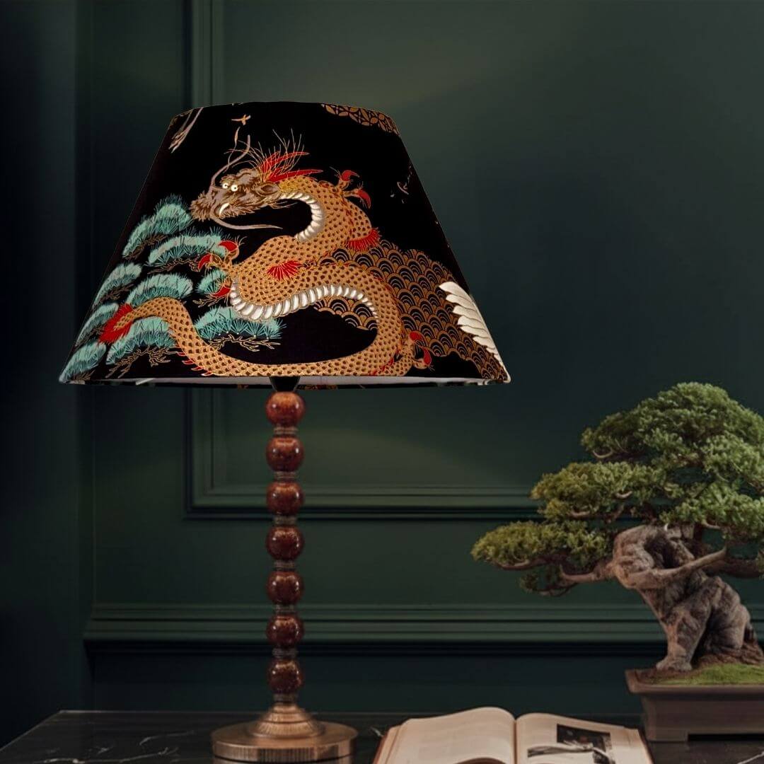 Japanese Golden Dragon Empire / Conical Lampshade