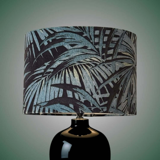 Linwood Velvet Butterfly Palm Lago Drum Lampshade  - Reduced Price
