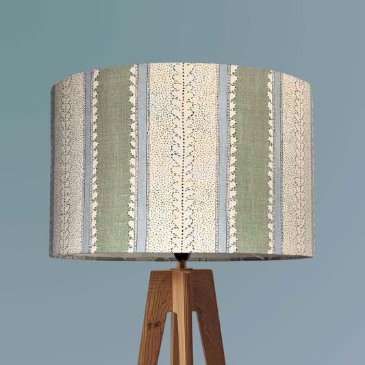 Luxury Linwood Dimity Drum Lampshade in Eucalyptus