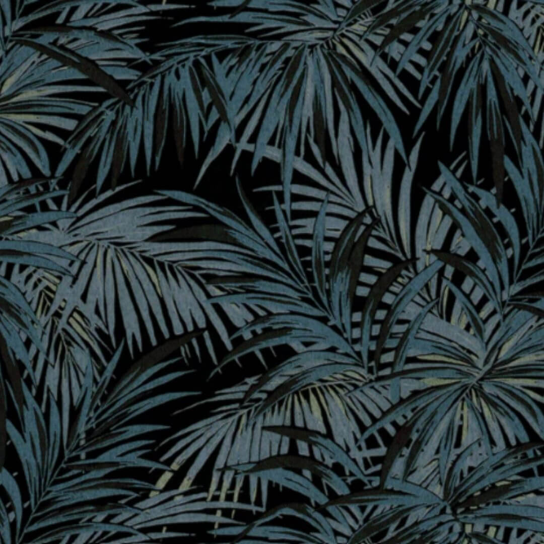 Linwood Butterfly Palm velvet in Lago 