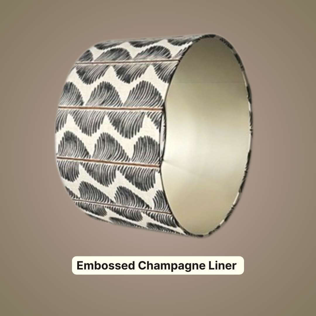 Romo Aubin Chia lampshade with an embossed champagne metallic liner