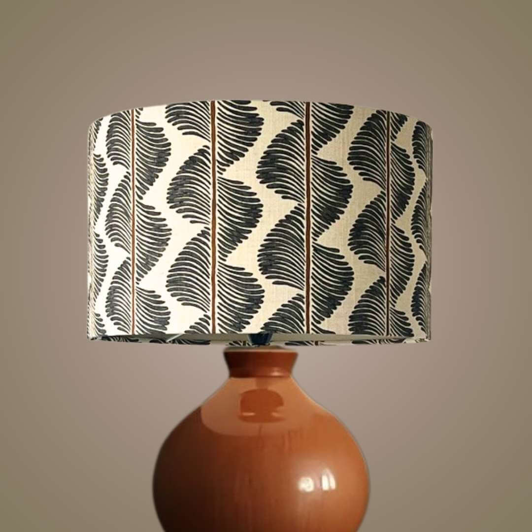 Romo Aubin Chia lampshade on terracotta base