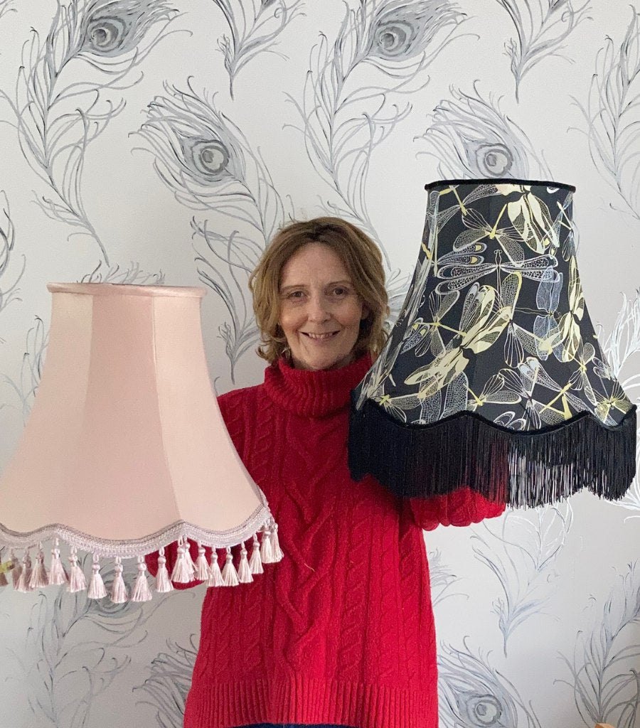 Sharon Maginn with lampshades