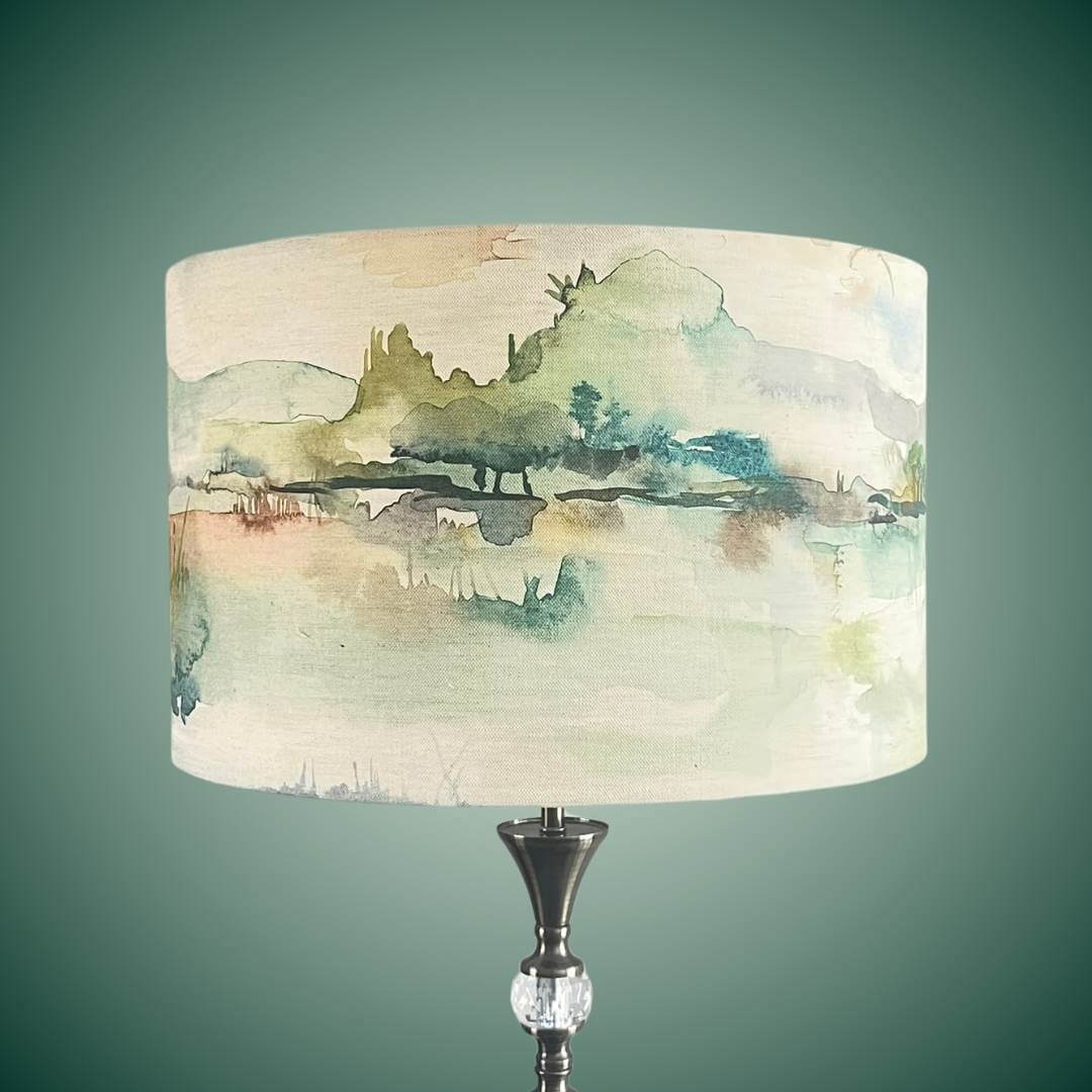 Voyage Maison Russet Shores Drum lampshade on a table lamp