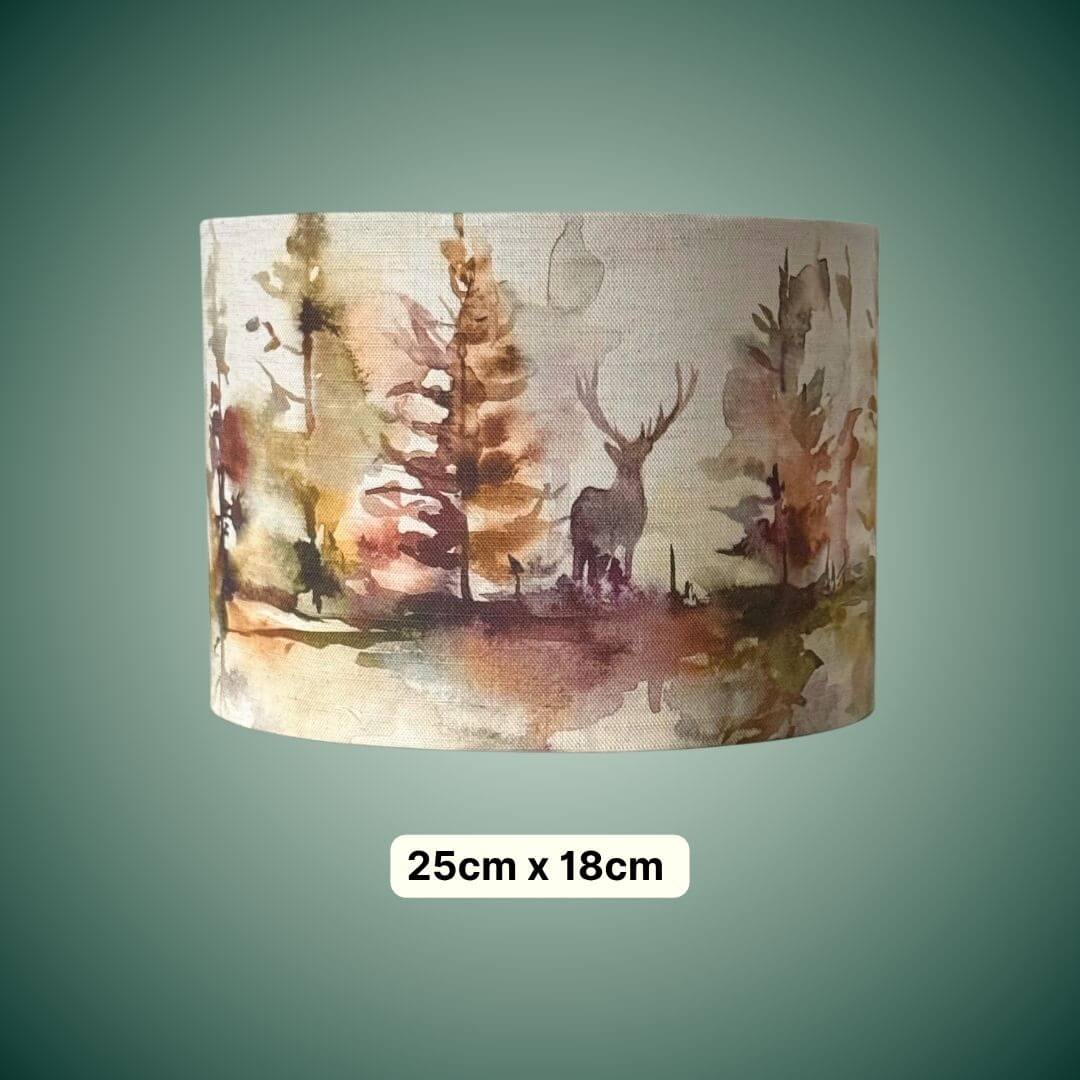 Drum lampshade in Voyage Maison Wilderness fabric in plum small size