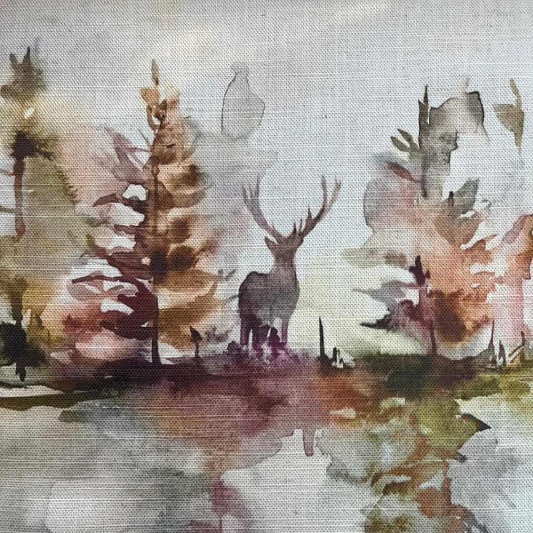 Voyage Maison Wilderness fabric in plum